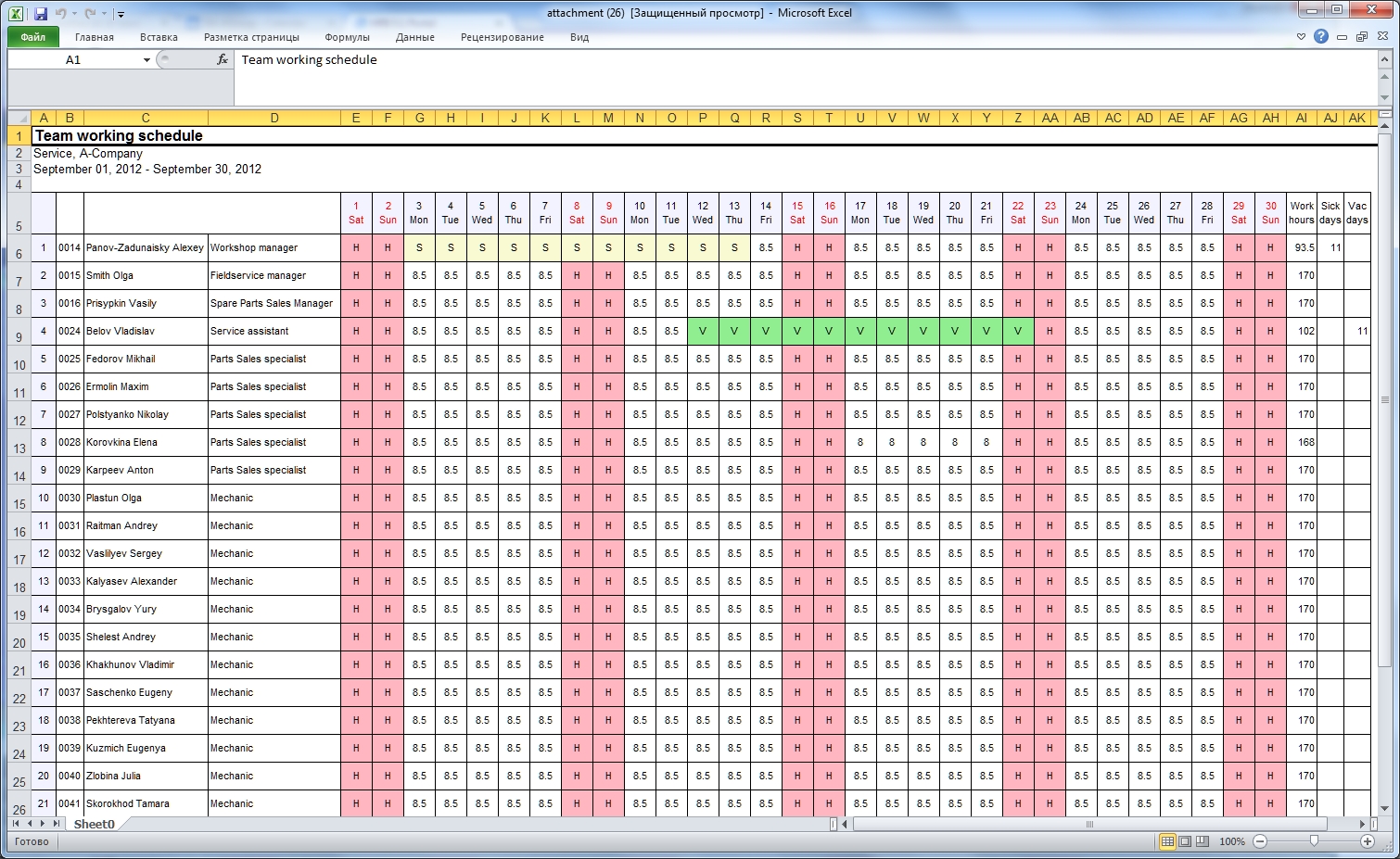 2020 Employee Attendance Tracker Template Free Calendar Template 