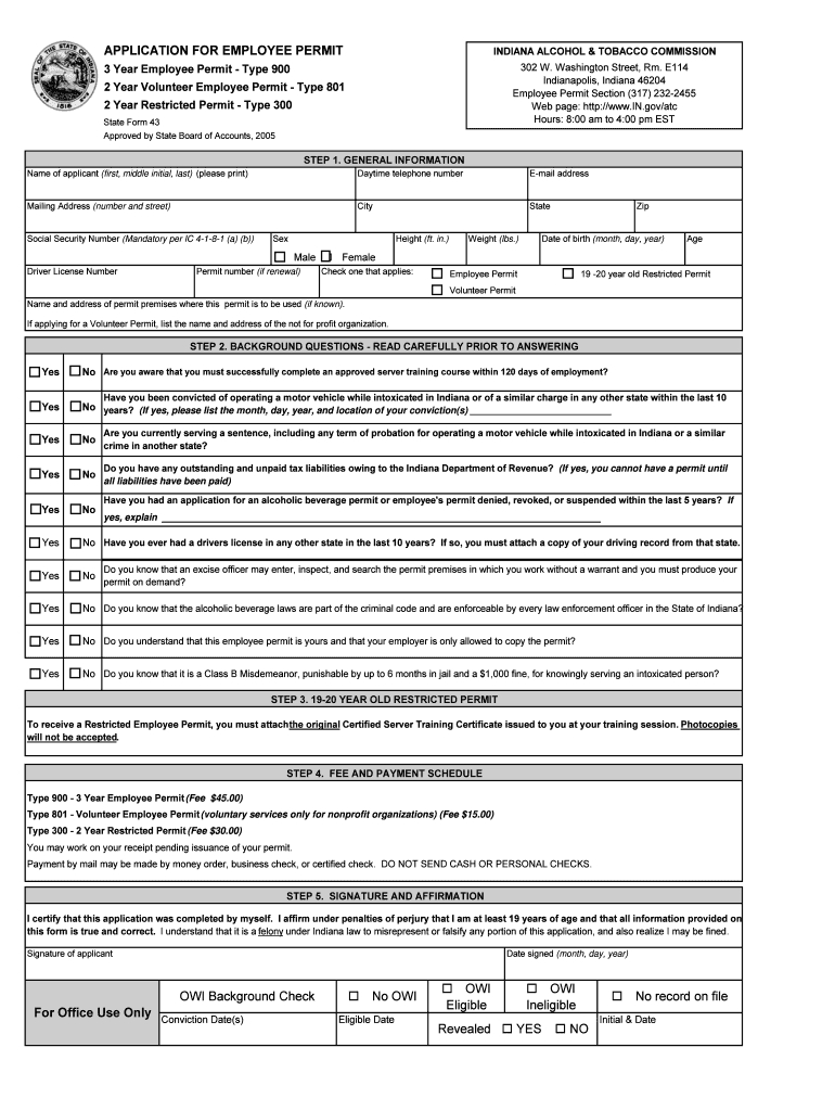 Employee Permit - Fill Online, Printable, Fillable, Blank-Blank I 9 Form Printable 2109