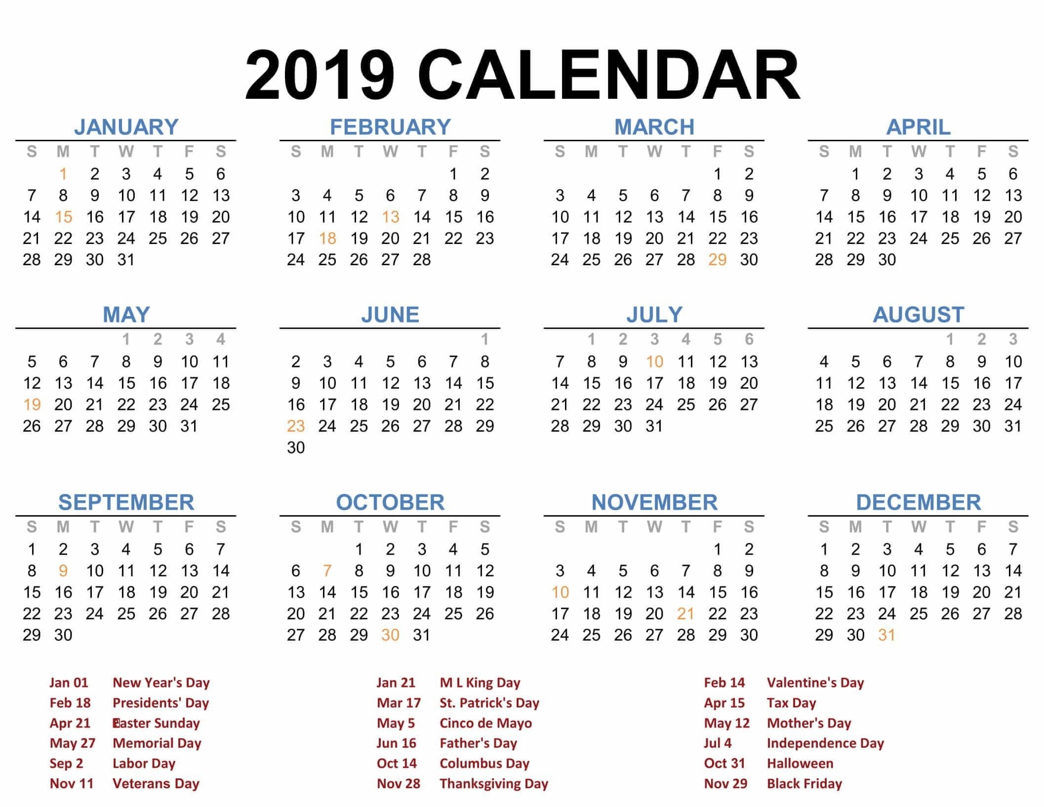 Every 2019 Holiday Calendar Public Holiday Malaysia | 2019-Calendar Excel Template With Malaysia Holiday
