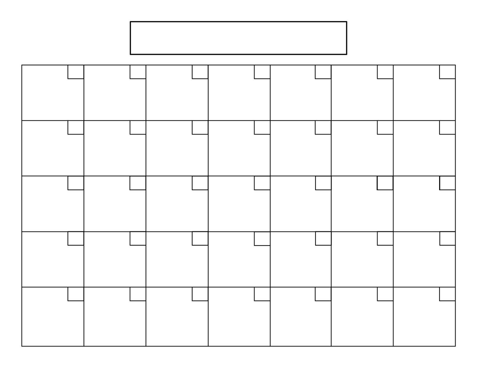 Exceptional Blank Calendar 8.5 X 11 • Printable Blank-Printable 8.5 By 11 Blank Calendar