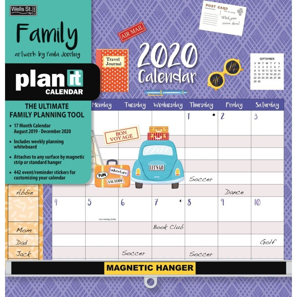 Family Plan It Plus 2020 Wall Calendar-Monthly Calendar With Time Slots 2020