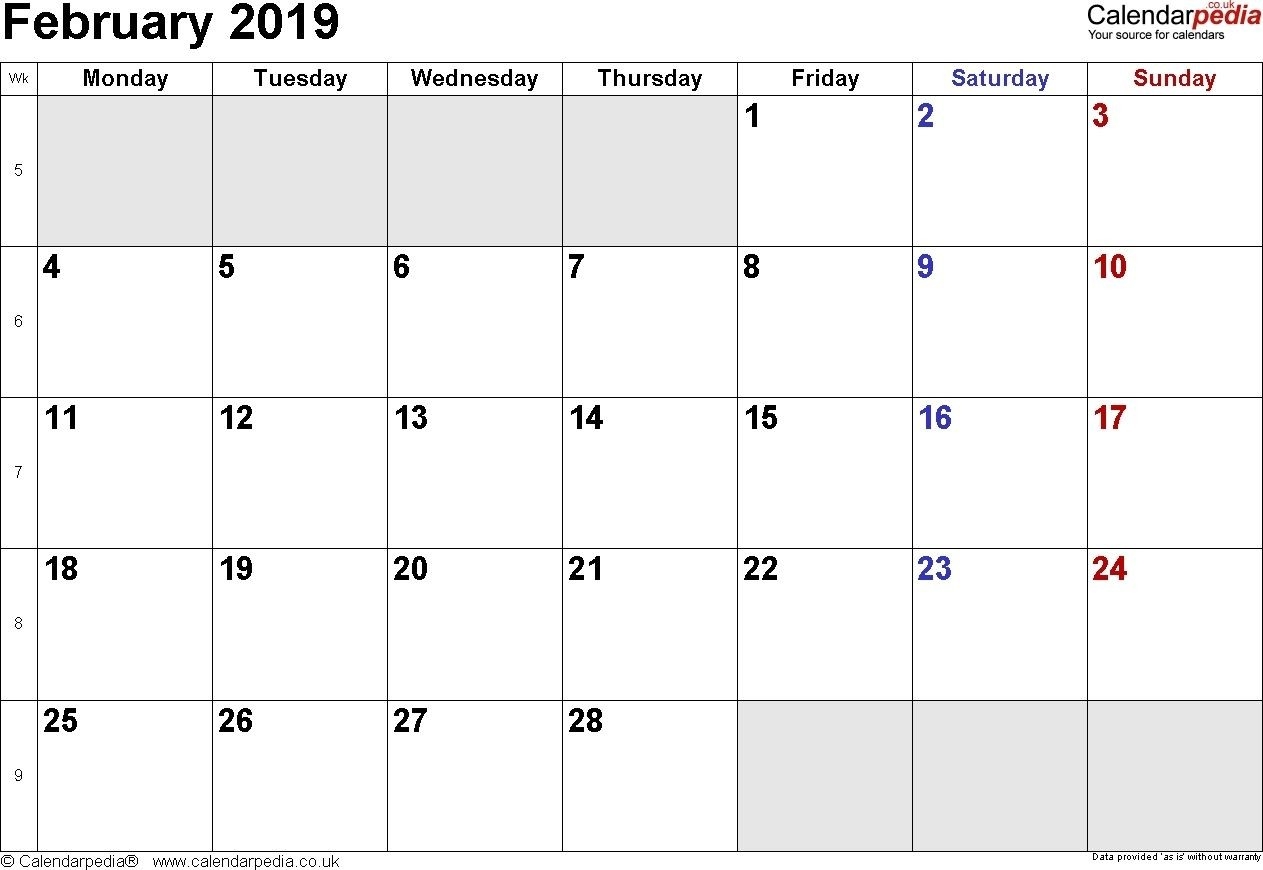 February 2019 Calendar Philippines With Holidays | February-Calendar Template With Philippine Holidays