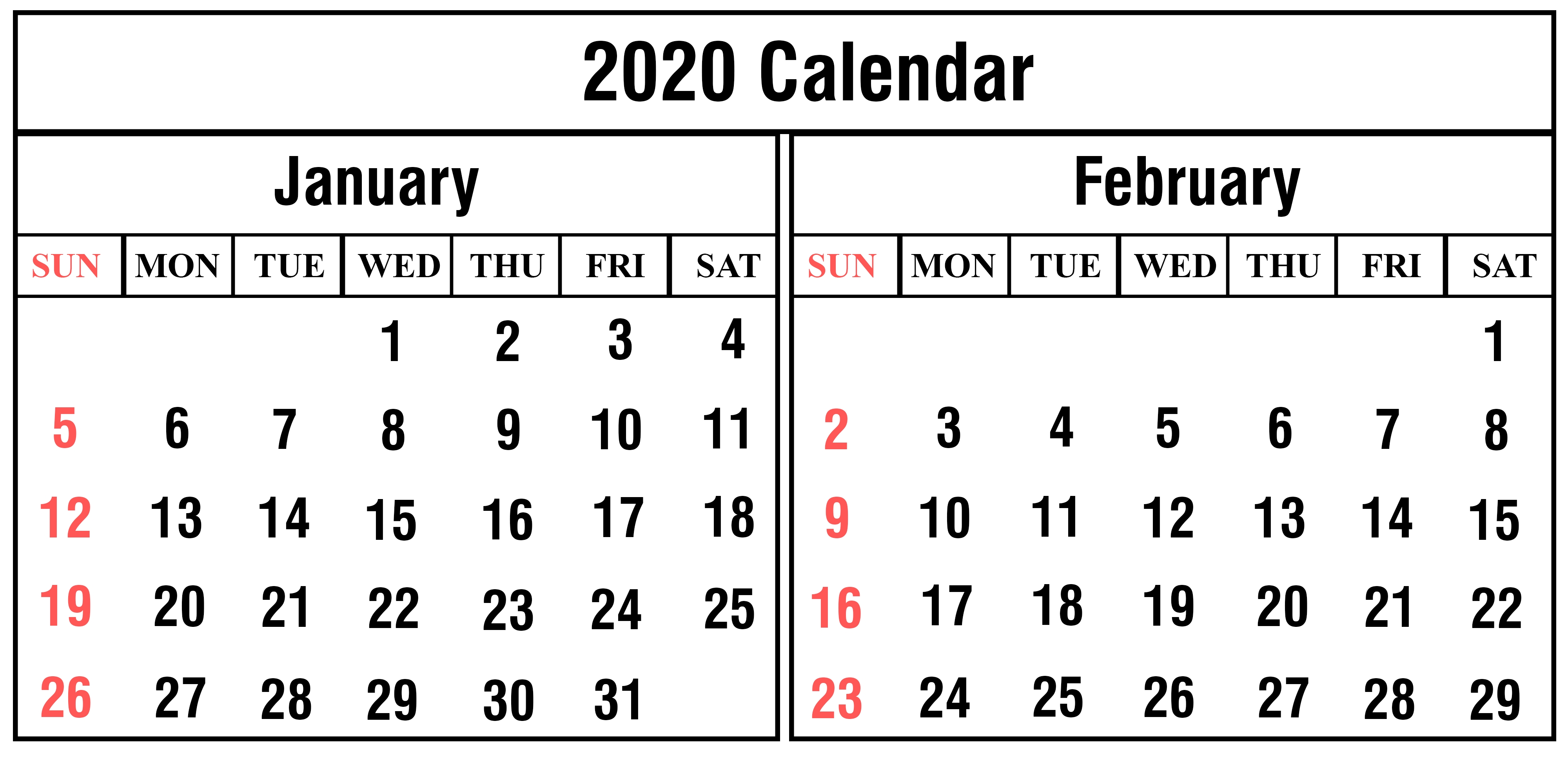 February 2020 Calendar Wallpapers - Wallpaper Cave-January And Feb 2020 Calendar