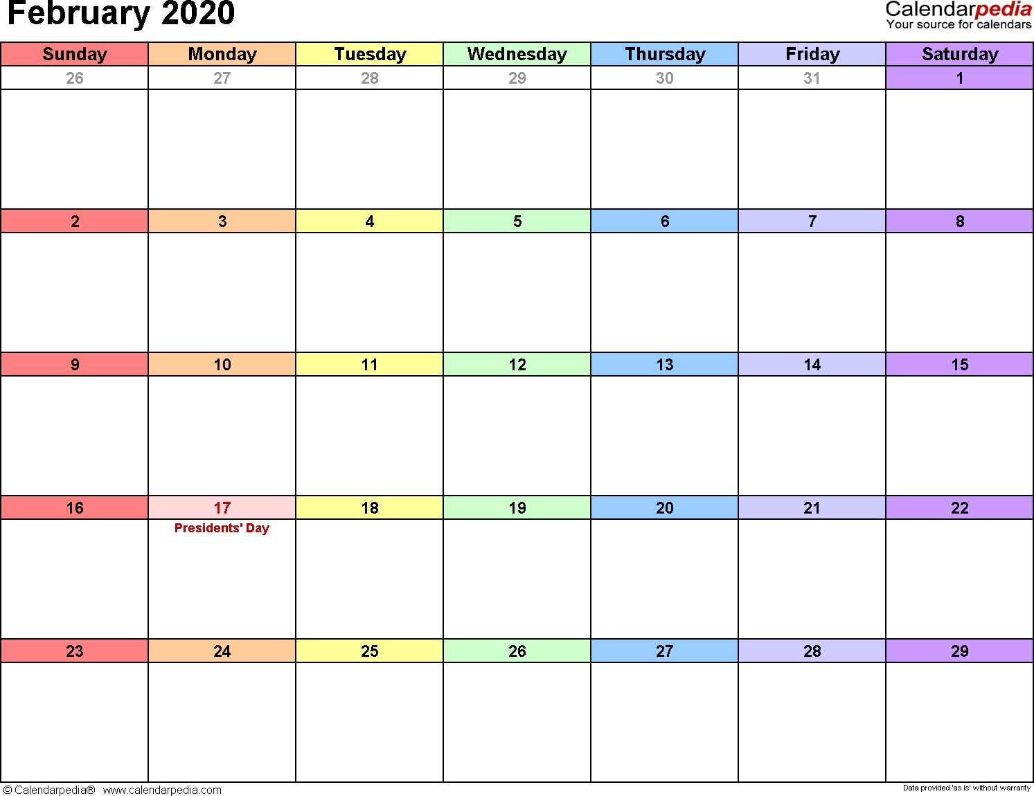 February 2020 Calendars For Word, Excel &amp; Pdf-January 2020 Calendar Philippines