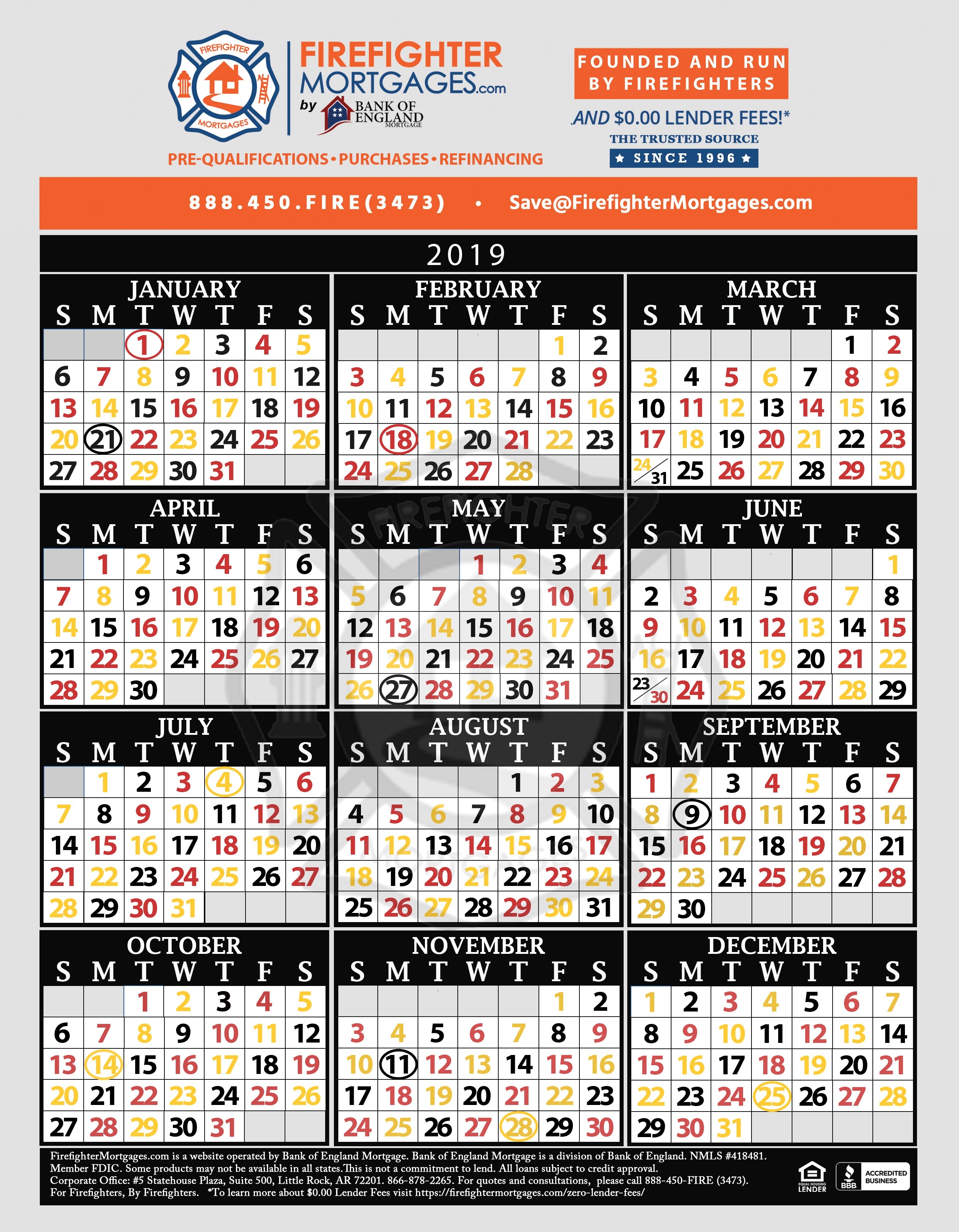 Firefighter Shift Calendar, Firefighter Calendar-Firefighter Shift Calendar Template