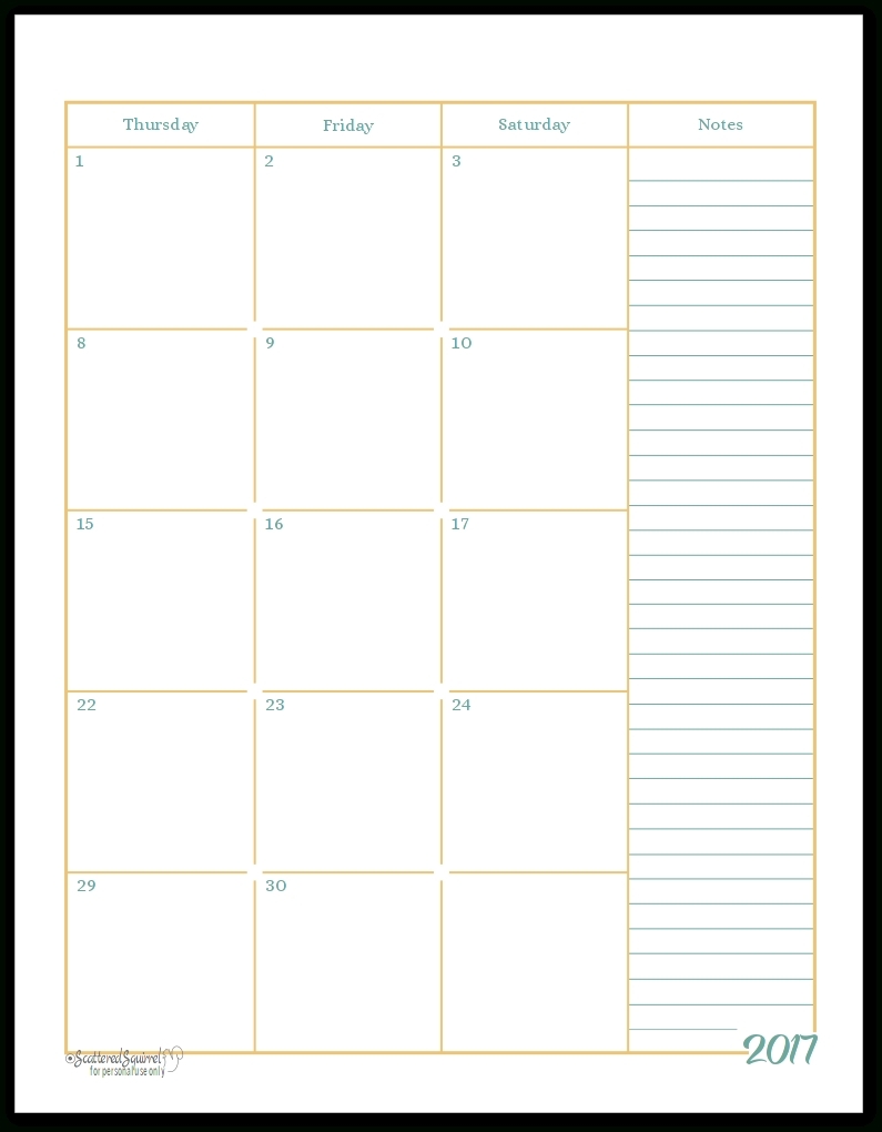 Free 2 Page Monthly Calendar Template • Printable Blank-2 Page Printable Blank Calendar Free
