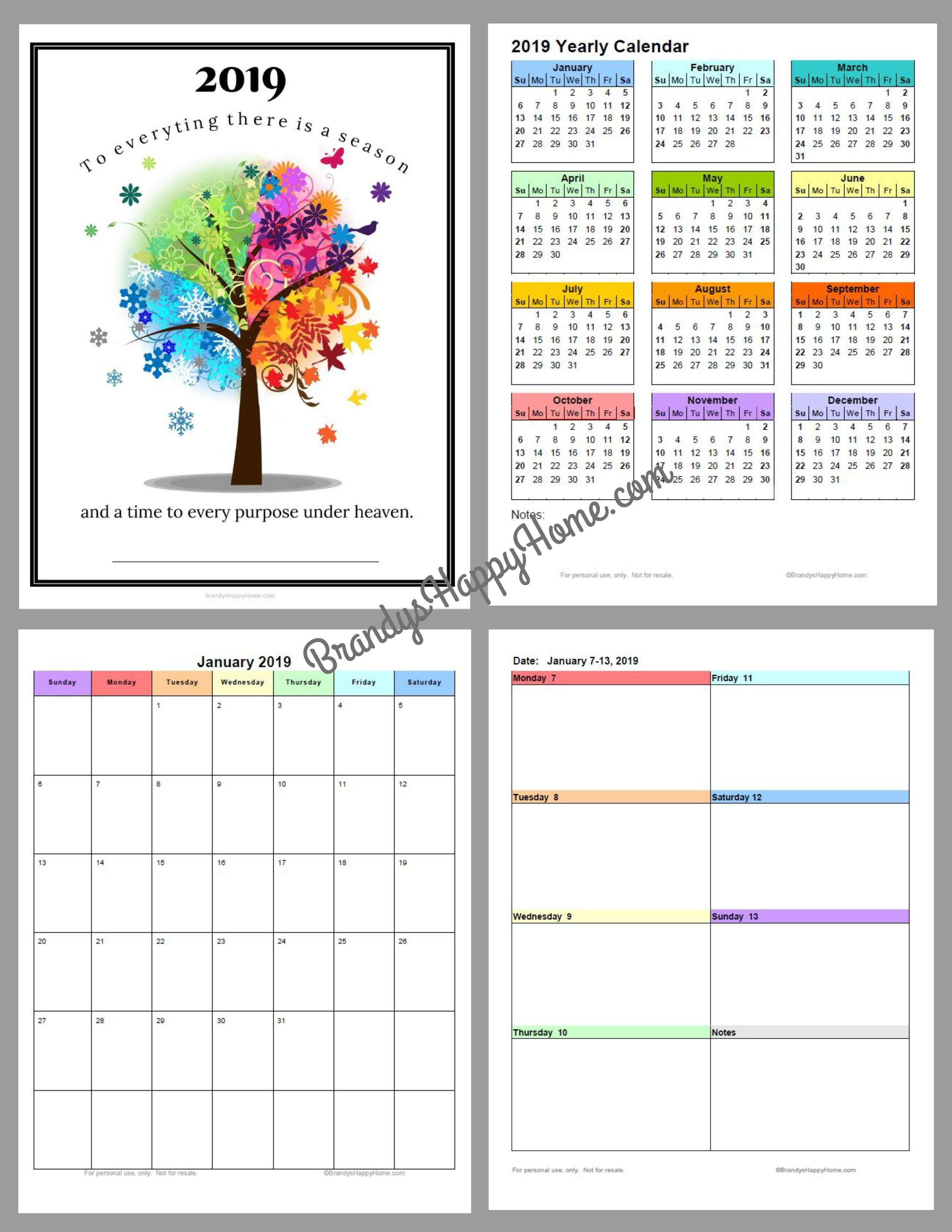 Free 2019 Diy Calendar Planner Printables-3-Month Planning Calendar Free Template