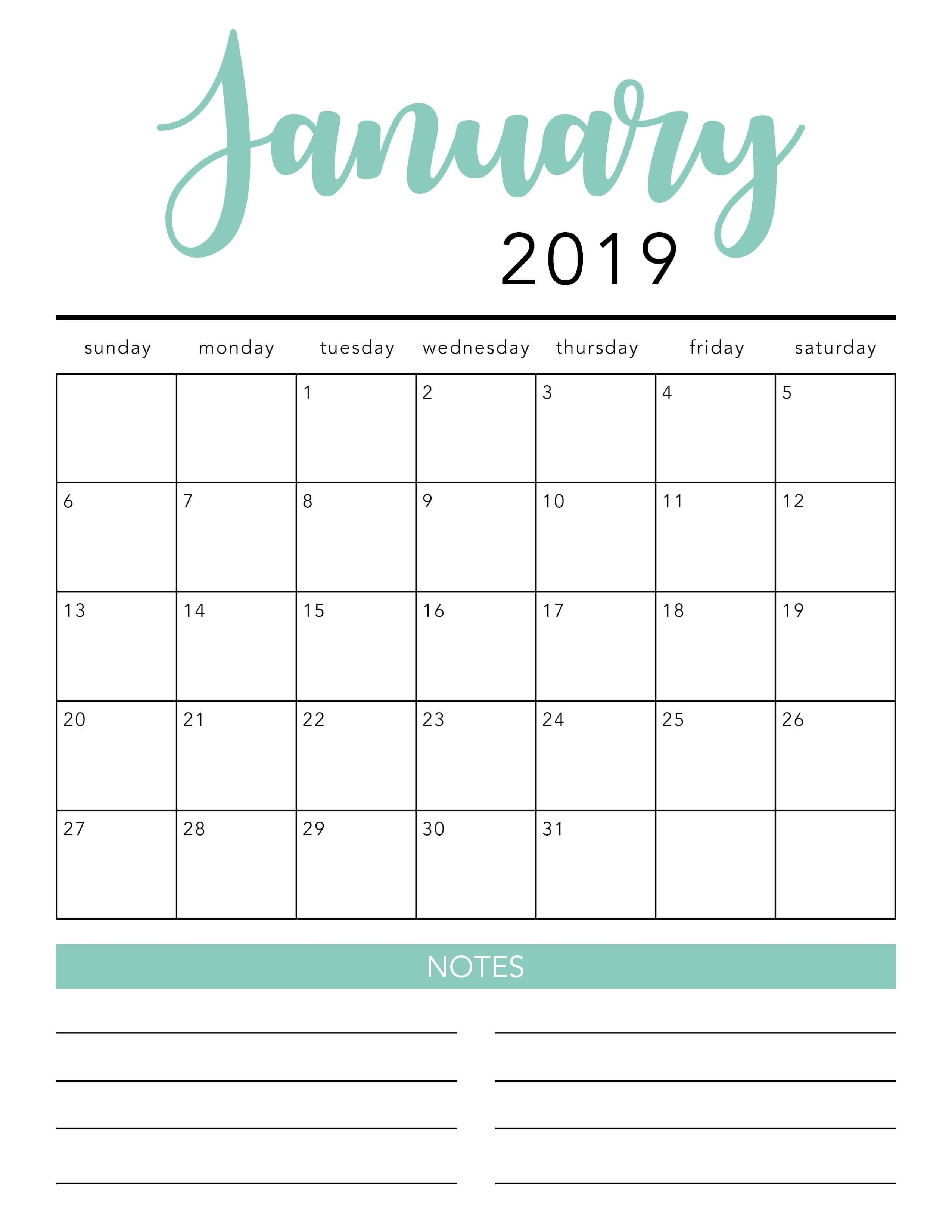 Free 2020 Printable Calendar Template (2 Colors!) - I Heart-2 Page Monthly Planner 2020 Template