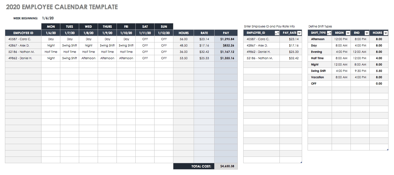 Free Blank Calendar Templates - Smartsheet-Download Free Two Page Monthly Calendar 2020