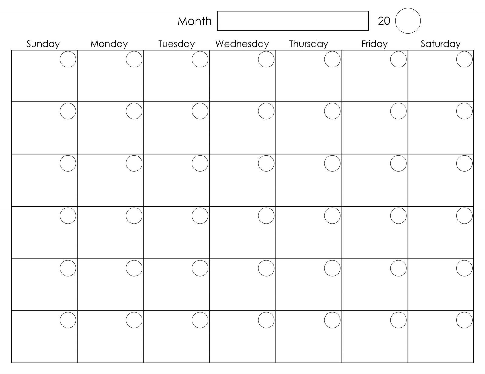 monthly monday to friday calendar calendar template