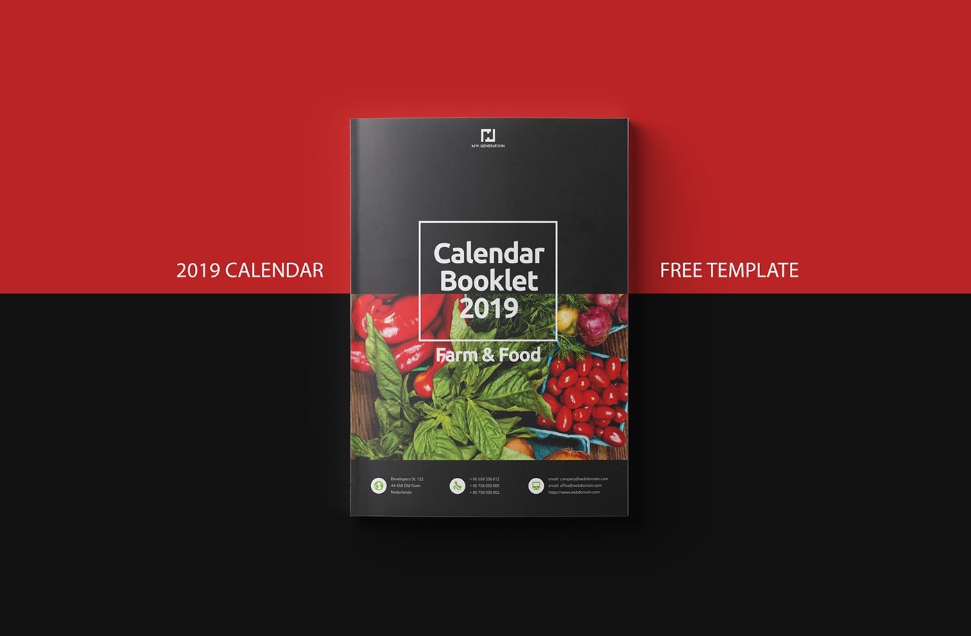 Free Calendar 2019 Indesign Template On Behance-Indesign Calendar Template Free