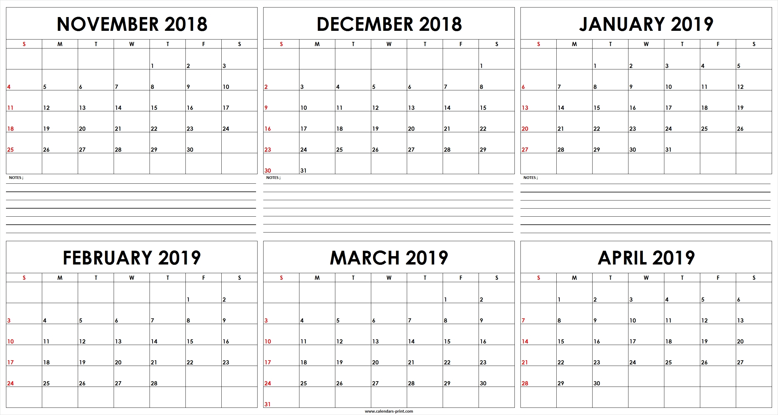 Free Calendar 6 Month • Printable Blank Calendar Template-Free Calender 6 Monthly