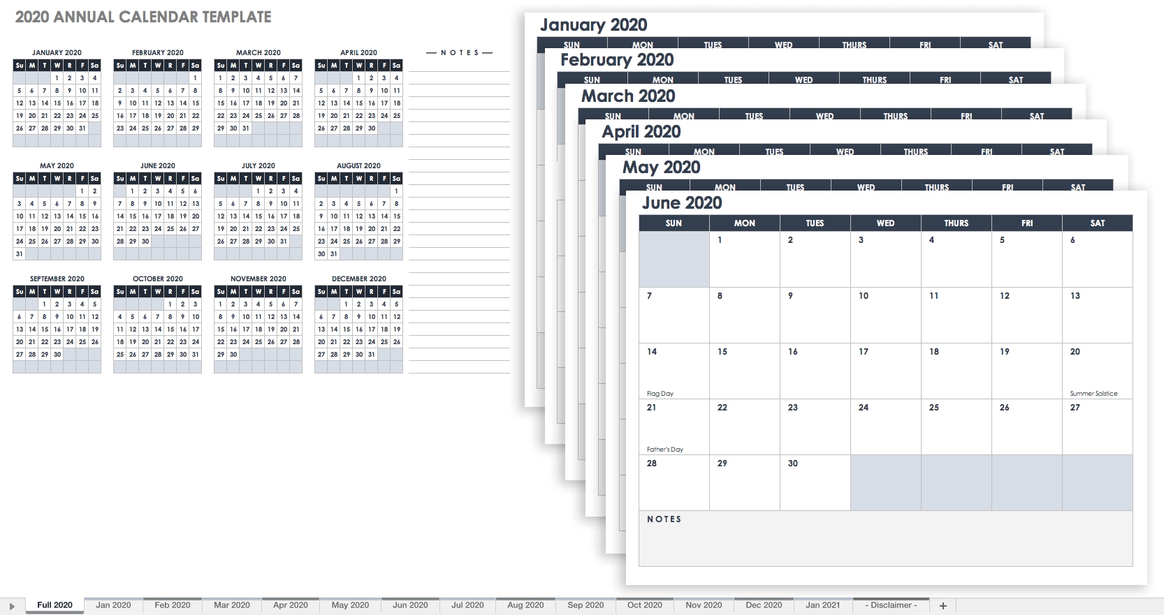 Free Excel Calendar Templates-12 Months To View Monthly Calendar