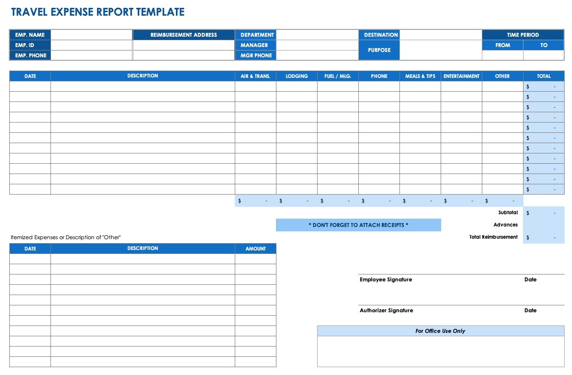 Free Expense Report Templates Smartsheet-Keep Track Of Bills Template