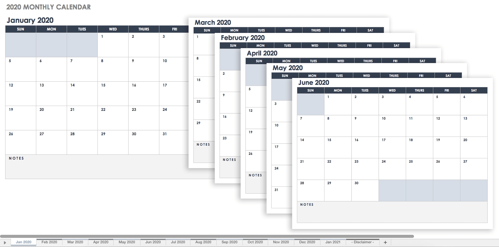 Free Google Calendar Templates | Smartsheet-Blank Month Calendar Page