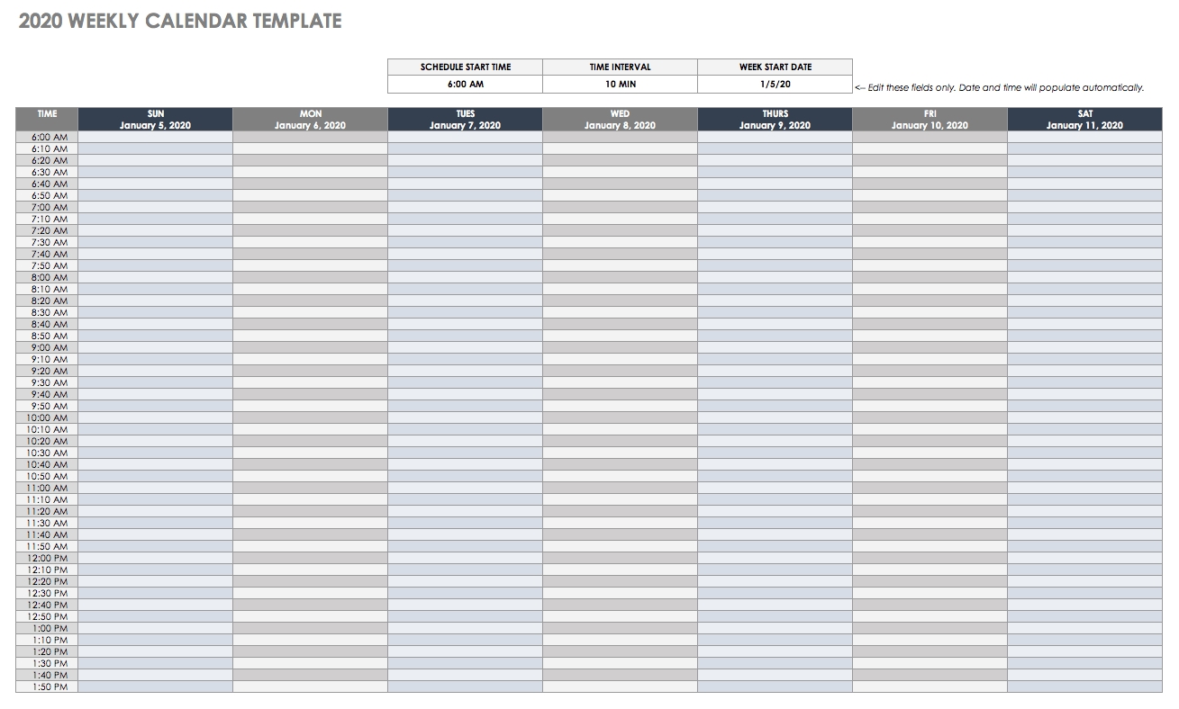 Free Google Calendar Templates | Smartsheet-Free Google Drive Planner Template