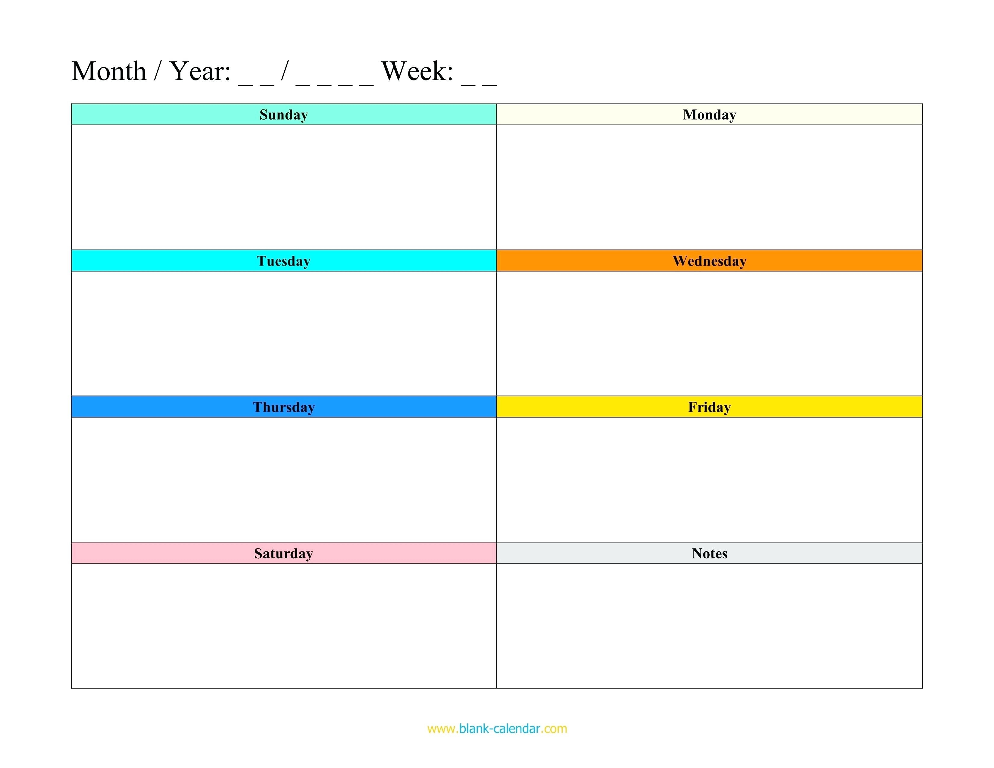 Lesson Plan Calendar Template