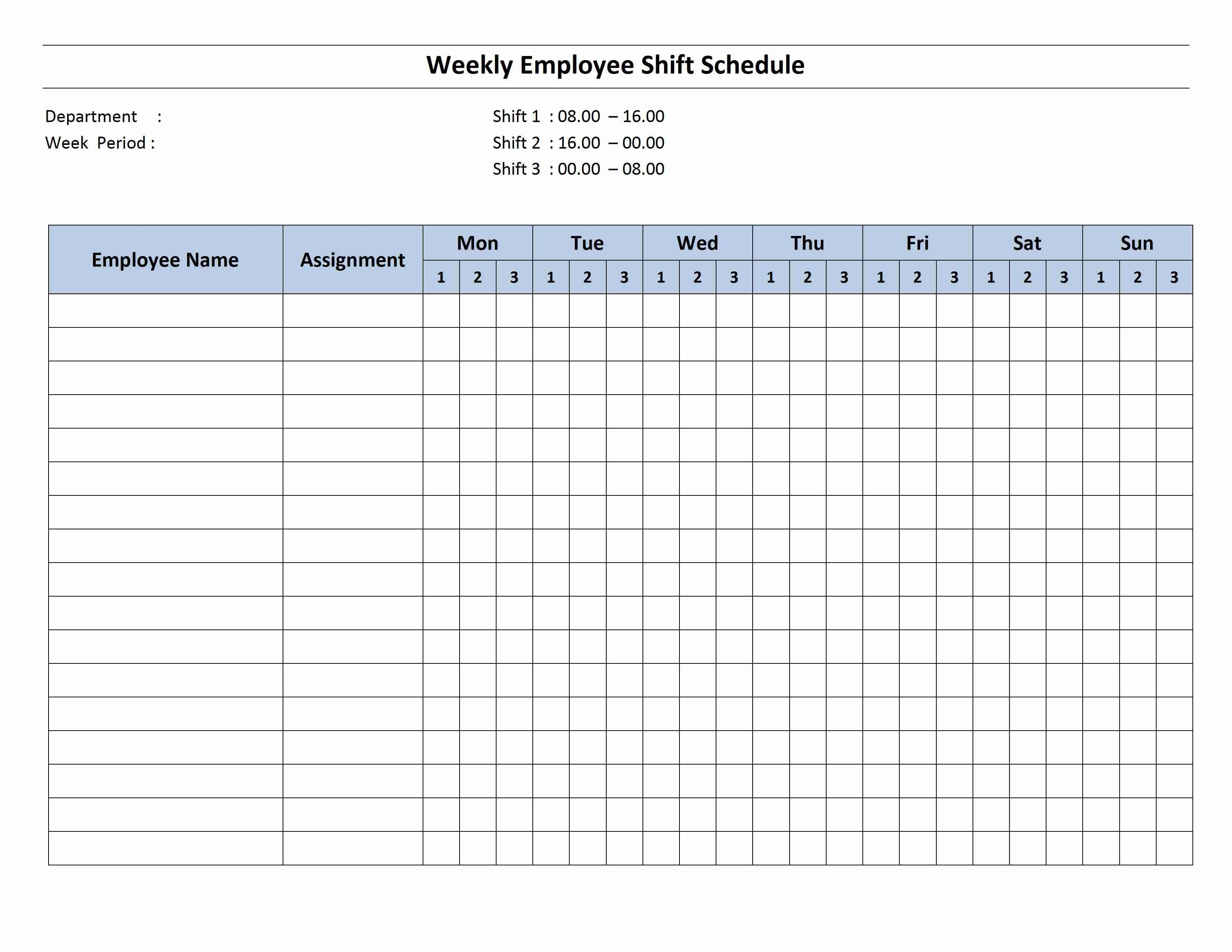 daily shift employee hours spreadsheet