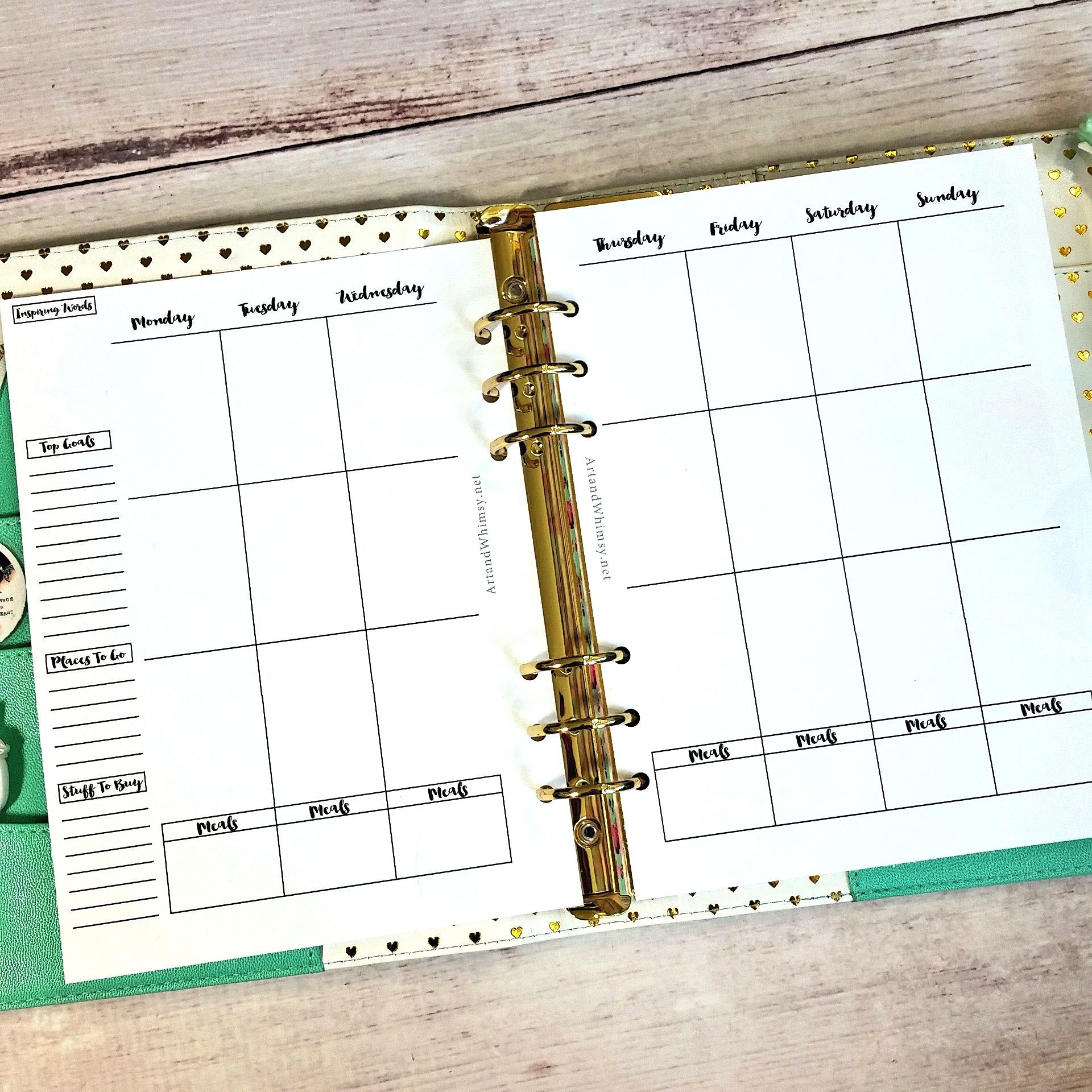 Free Planner Printables Including Vertical Weekly Double-81/2 X 11 Printable Monthly Calendar 2020