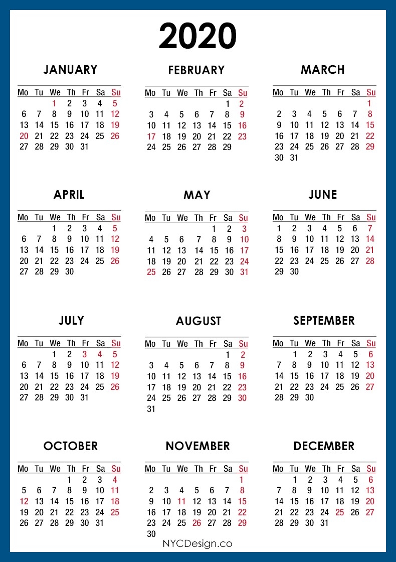 Free Printable 2020 Calendar With Holidays South Africa Free-2020 Calendar With Holidays South Africa