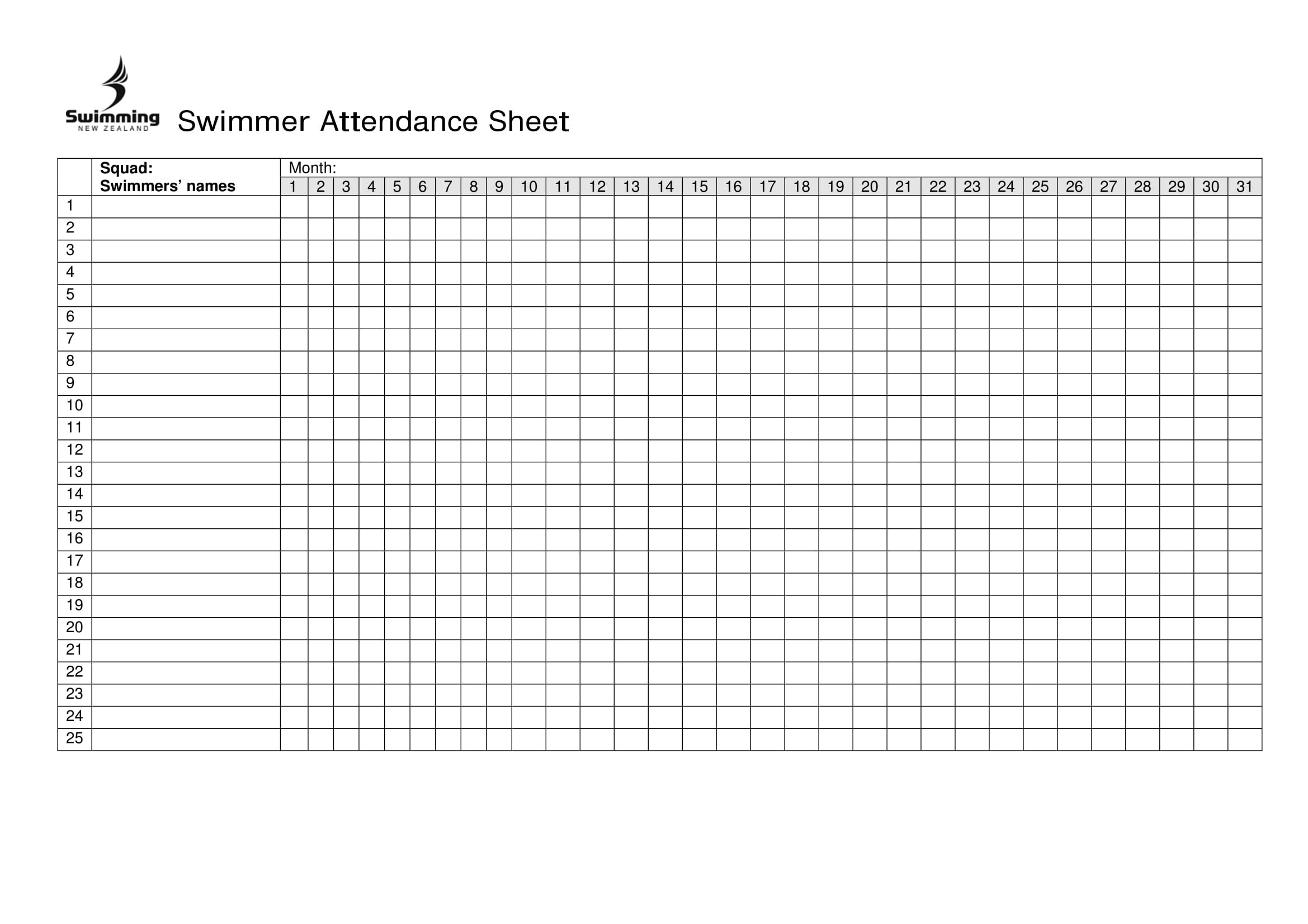 Free Printable Attendance Chart Charts For Sunday School-Free Printable Monthly Charts