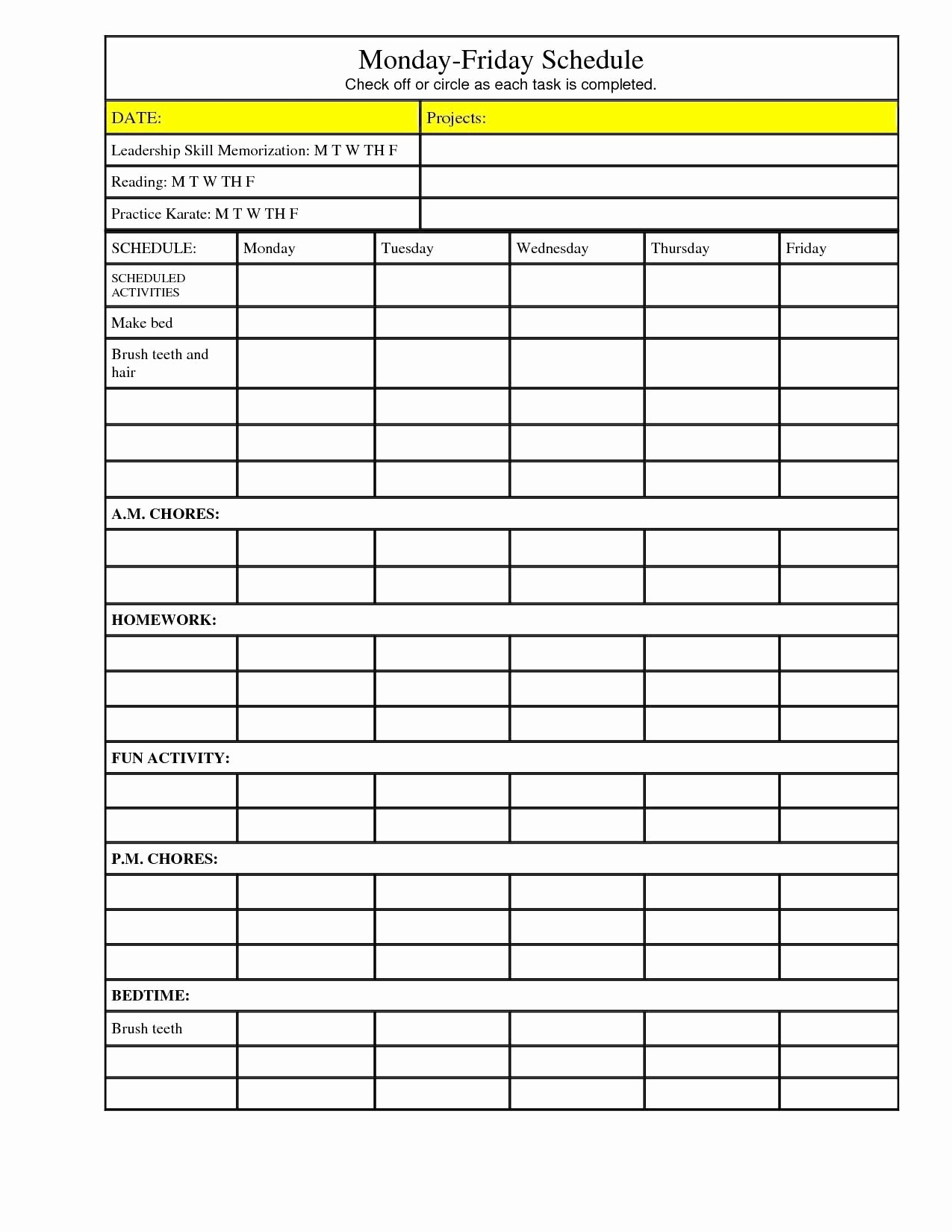 Free Printable Chore Chart Templates Fresh Monthly Chore-Free Printable Monthly Charts