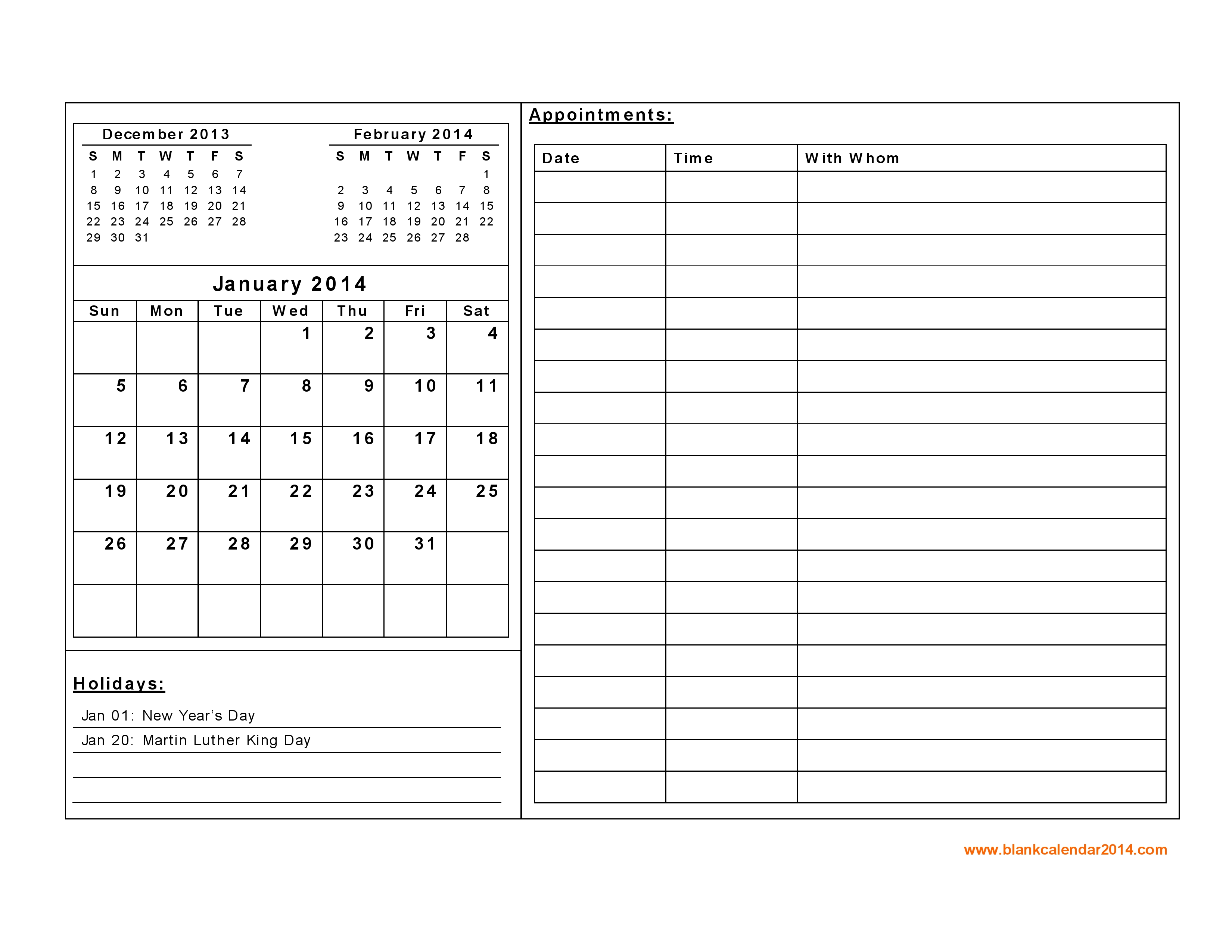 Printable Calendar Template With Notes | Calendar Template Printable