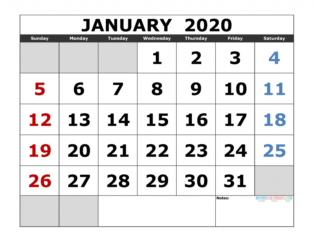 Free Printable Monthly Calendar 2020 Excel, Pdf, Image [Us-2020 Calendar With Jewish Holidays Pdf