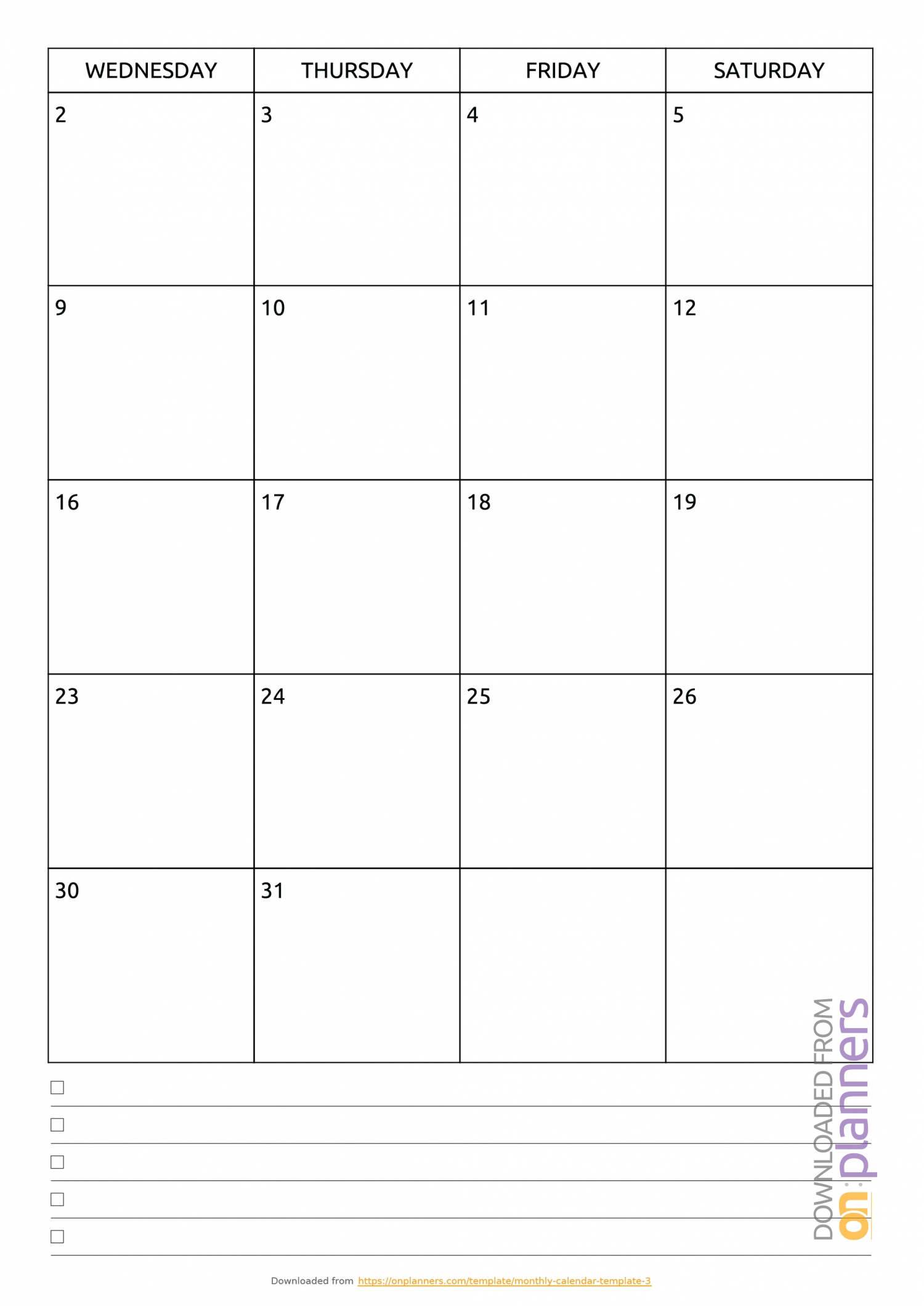 Free Printable Monthly Calendar With Notes Pdf Download-8X 10 Monthly Calaendar Printable