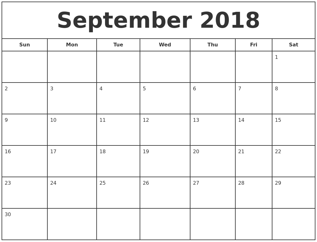 Free September 2018 Calendar In Printable Format Templates-Blank Printable Catholic Calender September