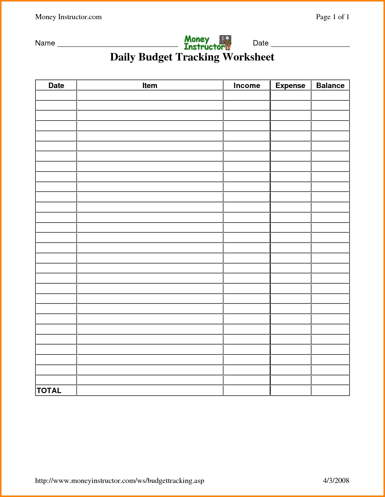 Keep Track Of Bills Template Calendar Template Printable