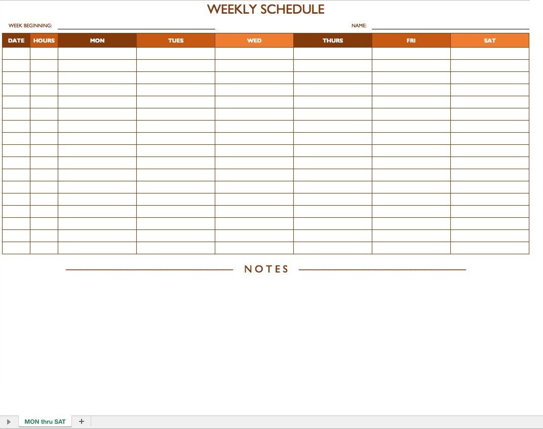 Free Work Schedule Templates For Word And Excel |Smartsheet-Excel Templates For Biweekly Schedule