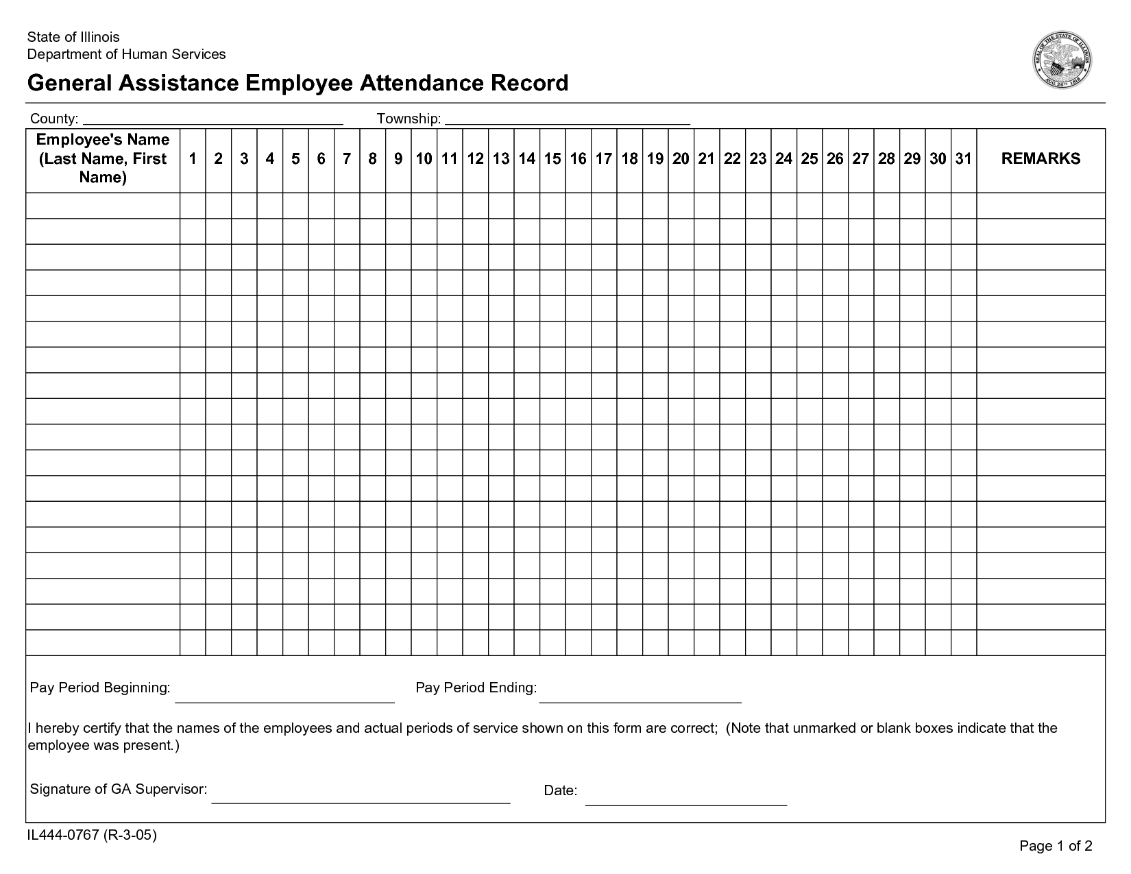 Free Employee Attendance Template Calendar Template Printable