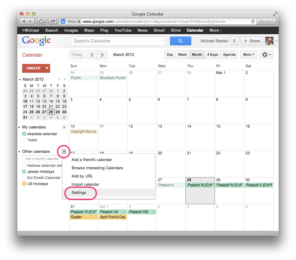 Google Calendar – Remove Hebcal Jewish Calendar – Hebcal-Remove Holidays From My Google Calendar