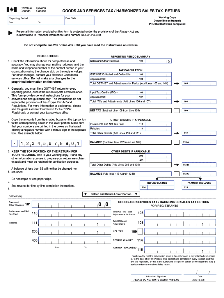 Gst34 - Fill Online, Printable, Fillable, Blank | Pdffiller-Blank I 9 Form Printable 2109