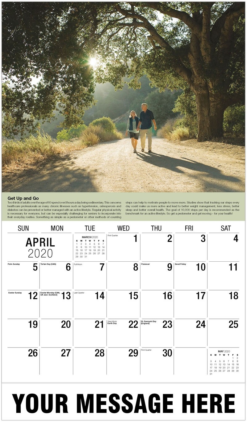 Health Tips-Monthly Wellness Calendar 2020