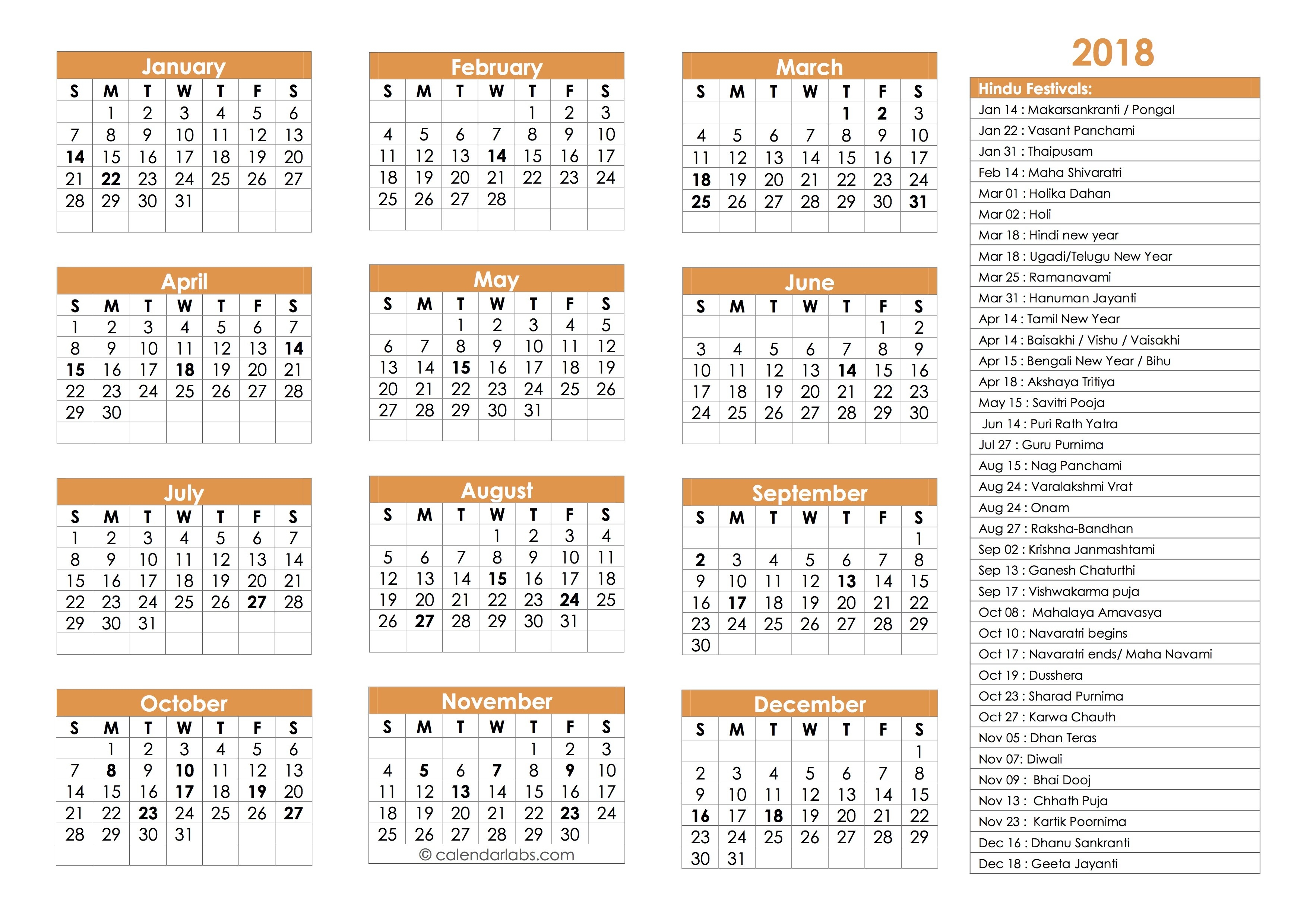 Hindu Calendar 2018 - Tithi, Holidays, Festivals - Calendar-Gujarati Calendar 2020 January