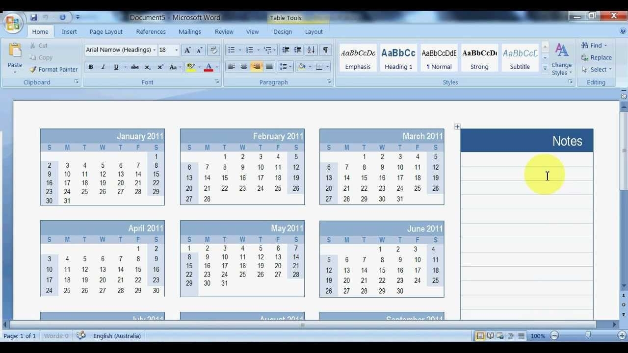 How To Create A Calendar In Microsoft Word - Isken.kaptanband.co-Microsoft Word Can You Insert Calendar Template