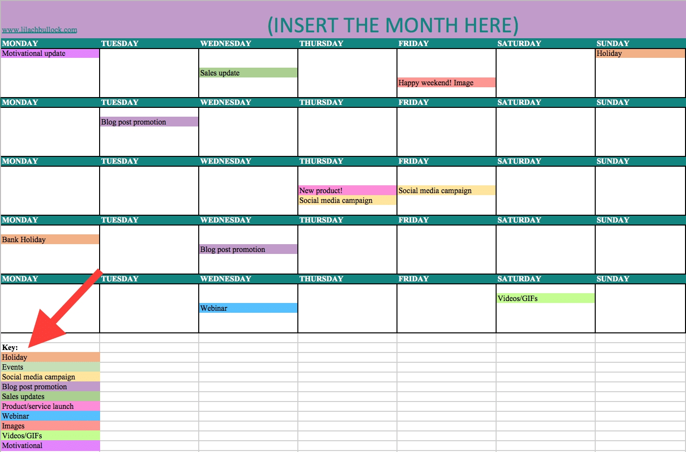 How To Create A Social Media Calendar + Free Template-Social Media Posting Calendar Template