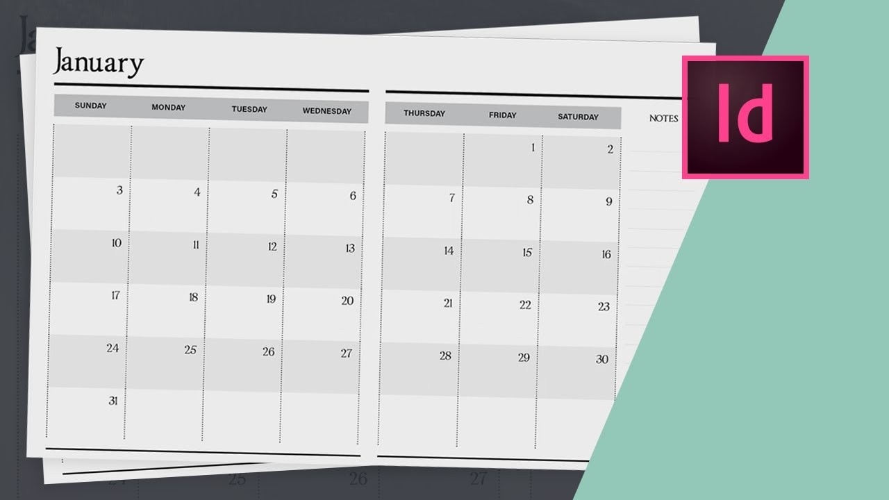 How To Design A Planner In Indesign - Calendar Design // Part Two-Indesign Calendar Template Free