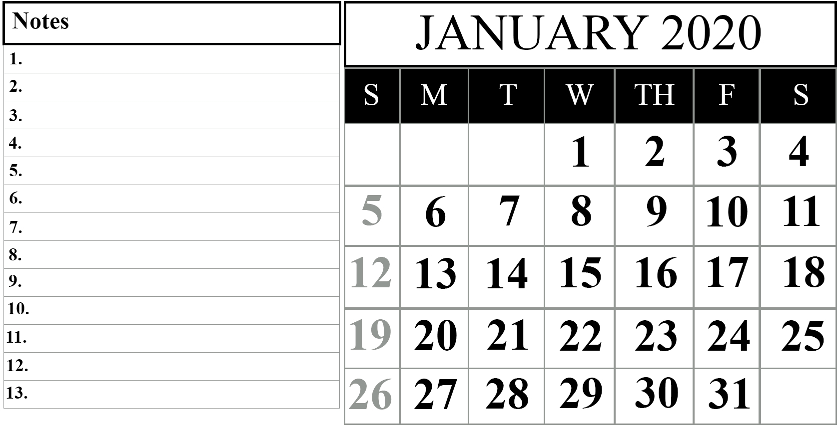 Https://normsbitchfest/2019-November-Calendar-Printable-January 2020 Calendar Tithi