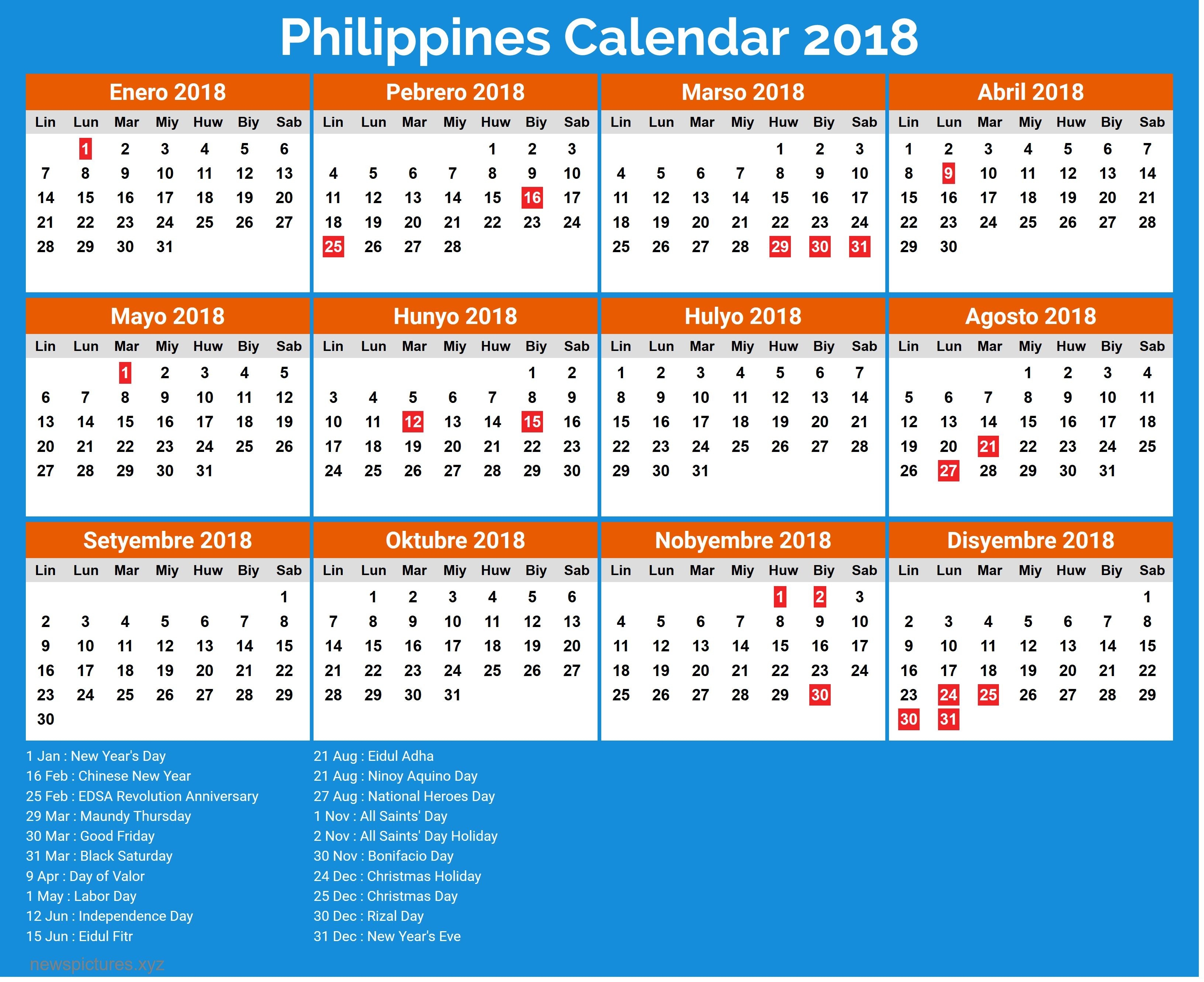 2023 Philippines Calendar With Holidays 2023 Philippines Calendar Www 
