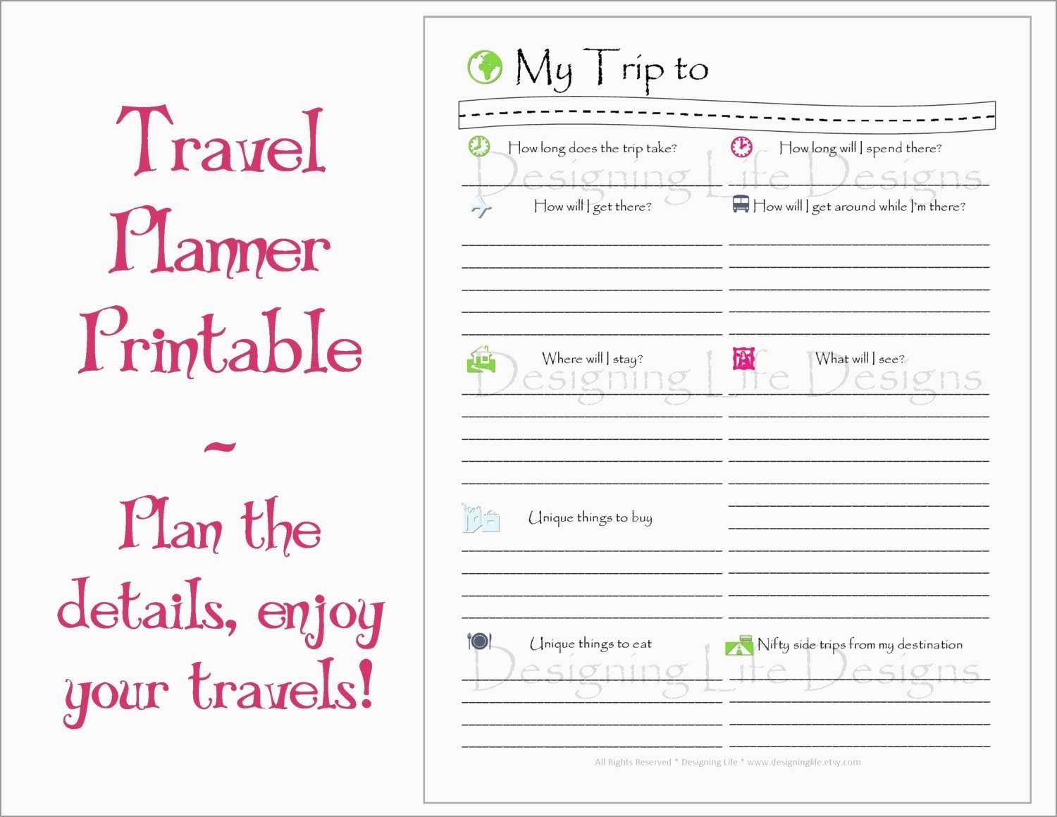 Inspirational Free Travel Itineraryplate Best Of Lovely-Disney Week Blank Itinerary