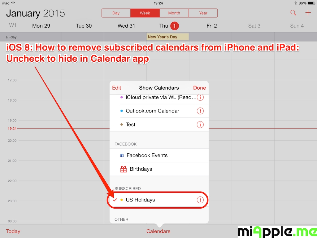 Ios: How To Remove Subscribed Calendars From Iphone And Ipad-Icloud Calendar Subscription Holidays