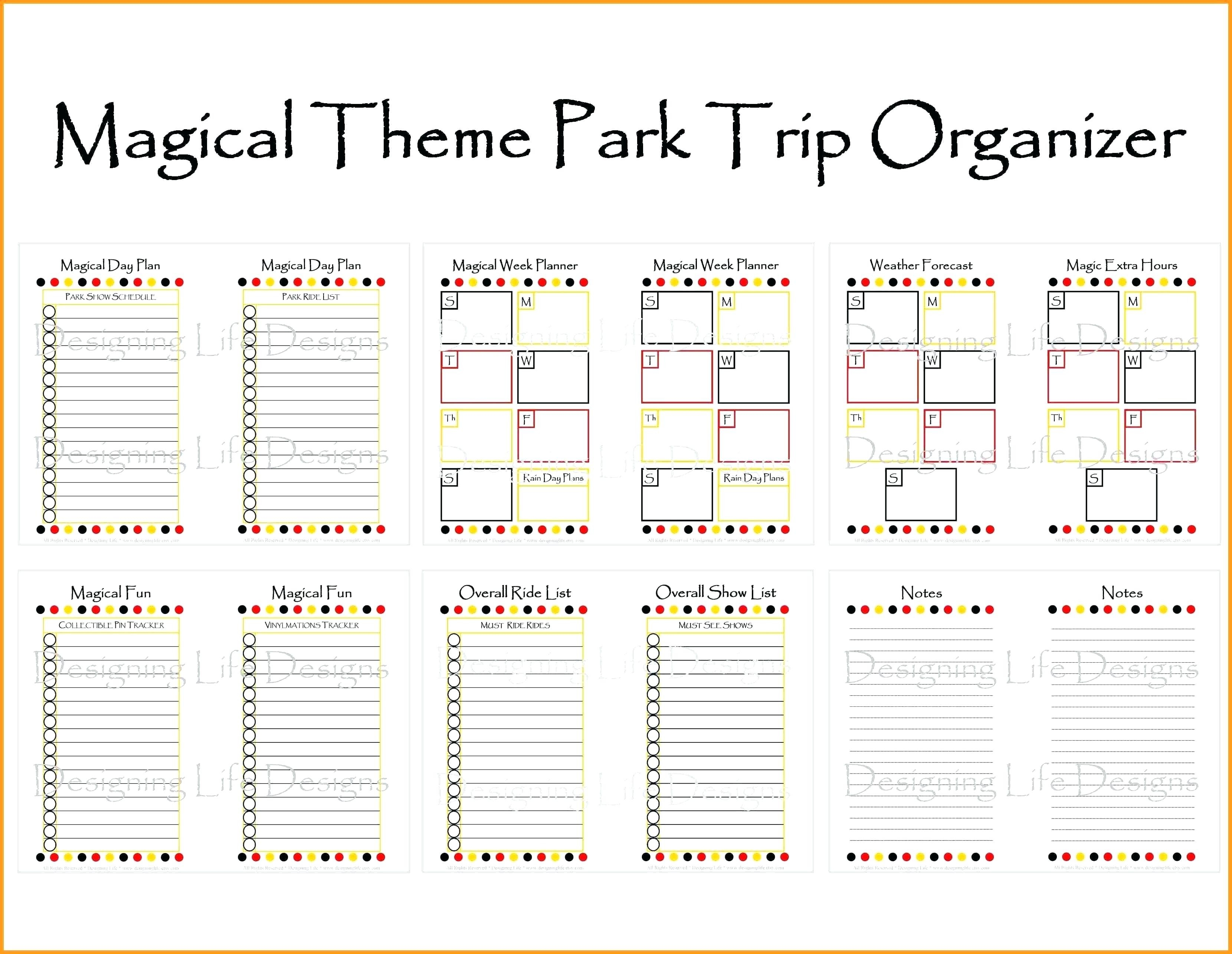 Itinerary Planner Template – Findpage.co-Fillable Itinerary Template Disney