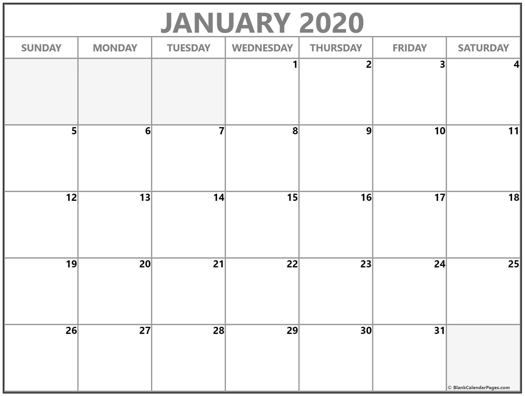 January 2020 Calendar | Free Printable Monthly Calendars-January 2020 Calendar Imom