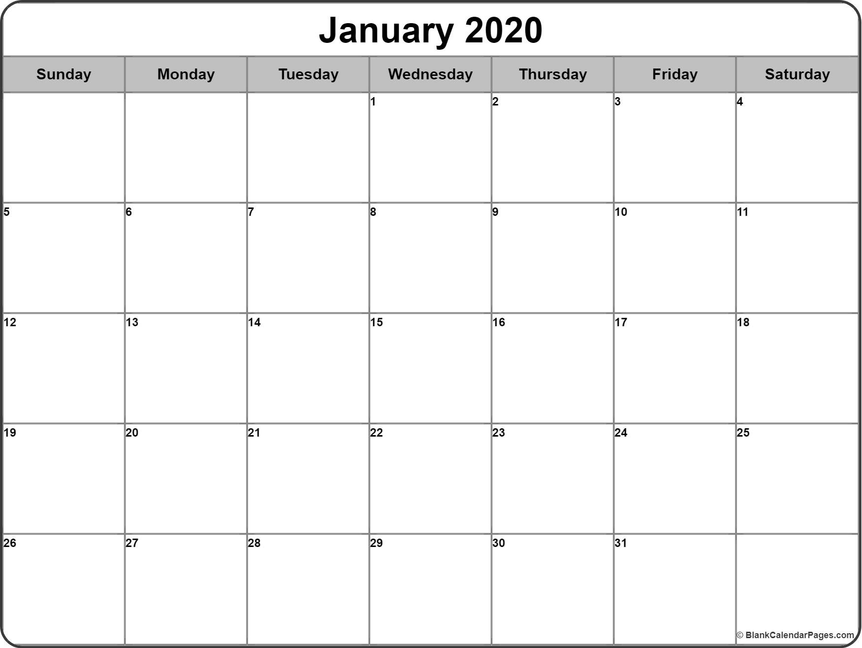 January 2020 Calendar | Free Printable Monthly Calendars-Show January 2020 Calendar