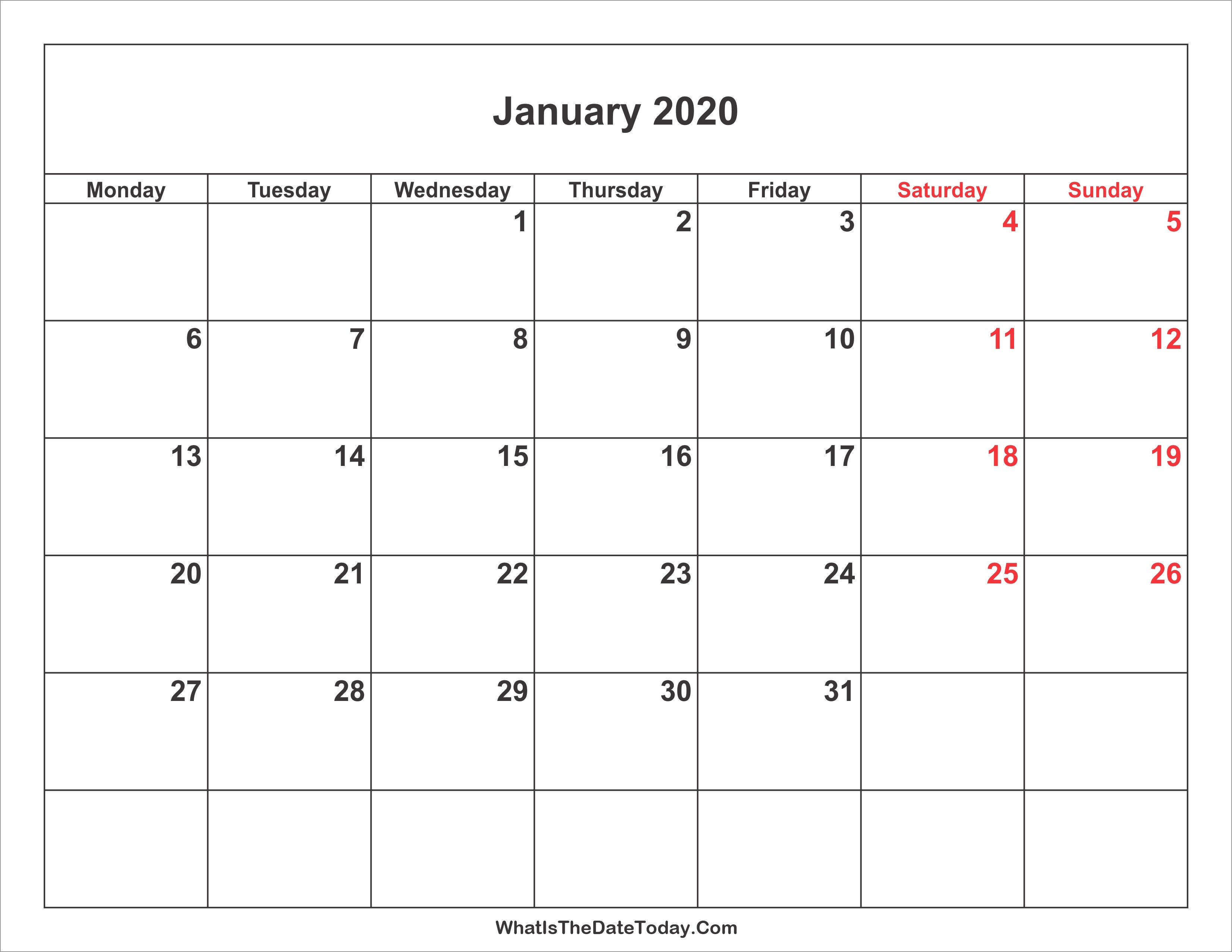 January 2020 Calendar | Jcreview-January 2020 Calendar Philippines