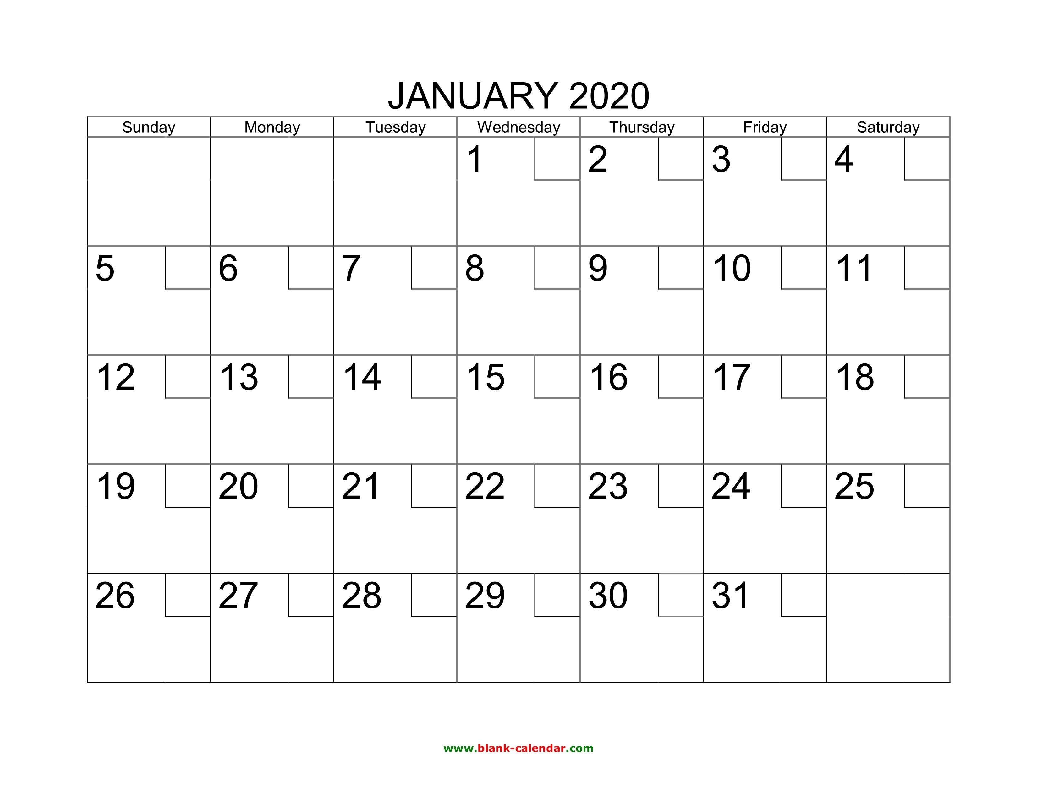 January 2020 Calendar Planner | Blank January 2020 Calendar-Fillable January 2020 Calendar