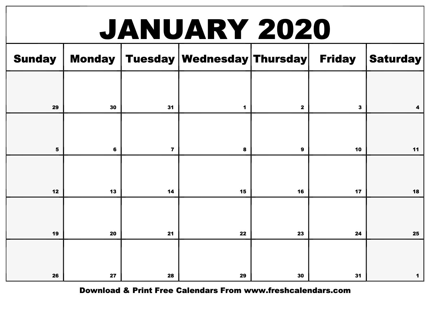 January 2020 Calendar Printable - Fresh Calendars-January 2020 Calendar Microsoft Word